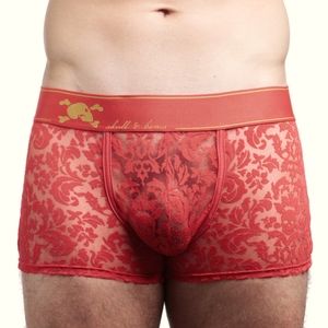 Skull & Bones - NWT - Paisley Burnout Trunk Red